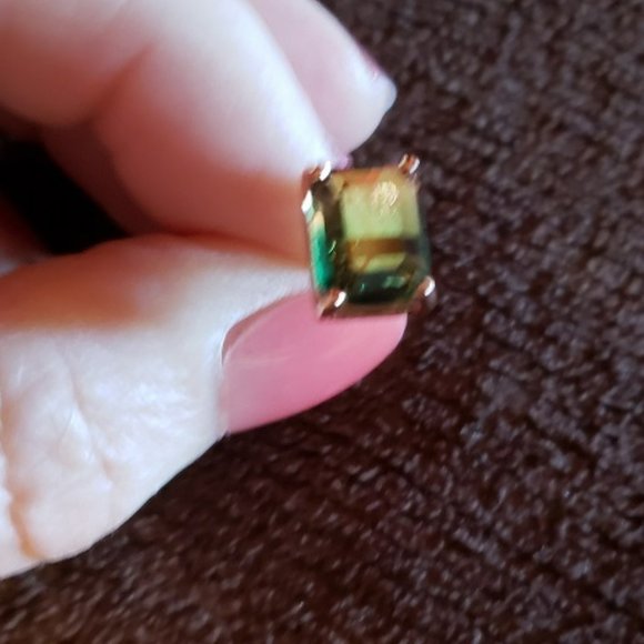 Yellow Green Ombre Tourmaline Earrings - Picture 3 of 8